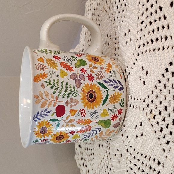 Eccolo Ltd. Other - Artist Casey Krimmel Nature Floral Mug 20 Oz Sunflowers Leaves Mushrooms 2022